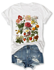 T-shirt à fleurs vintage Cottagecore