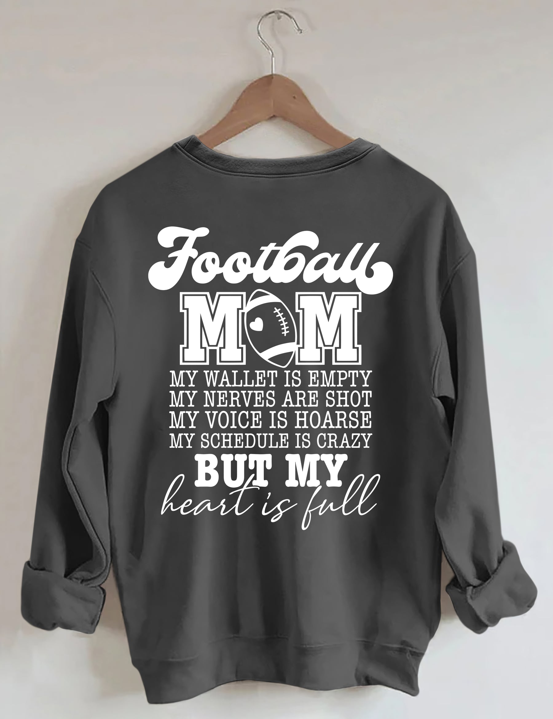 Football maman mon portefeuille est vide Sweatshirt