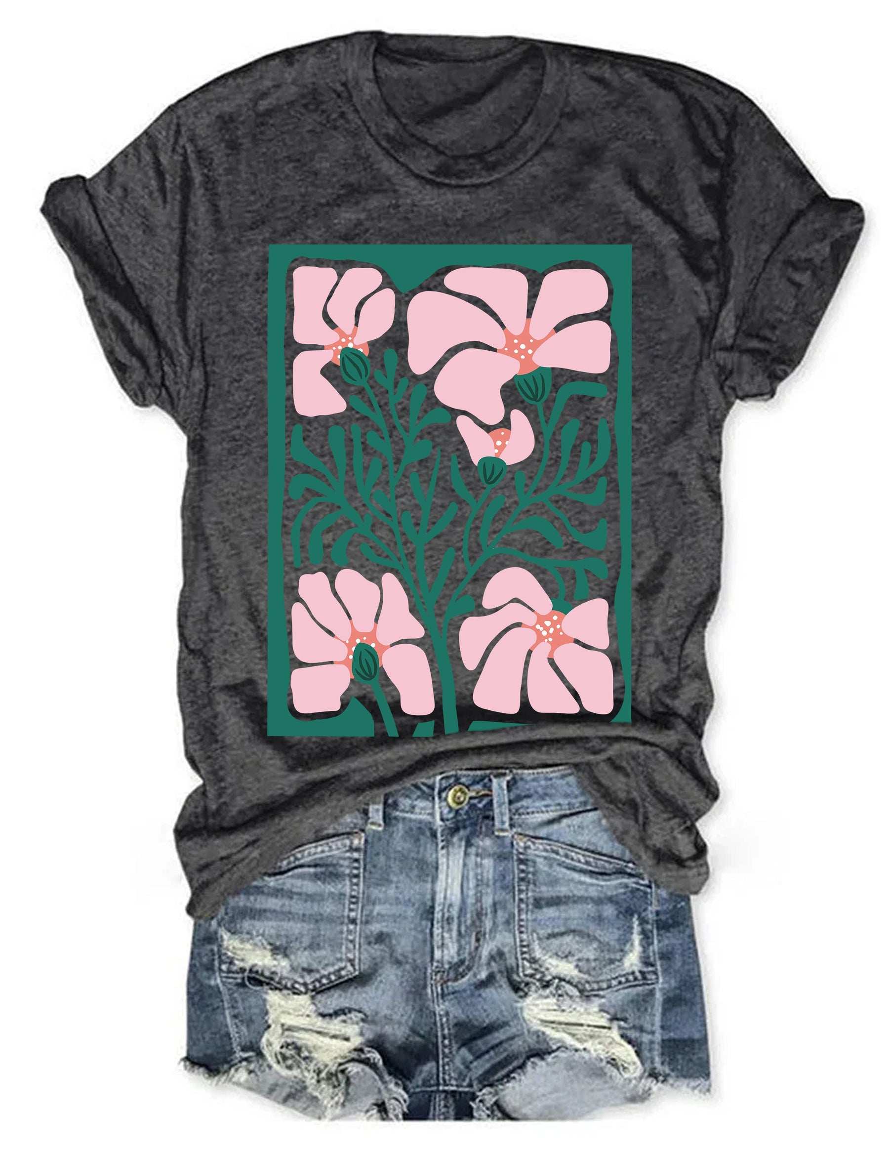 Bright Abstract Flower Botanica T-shirt