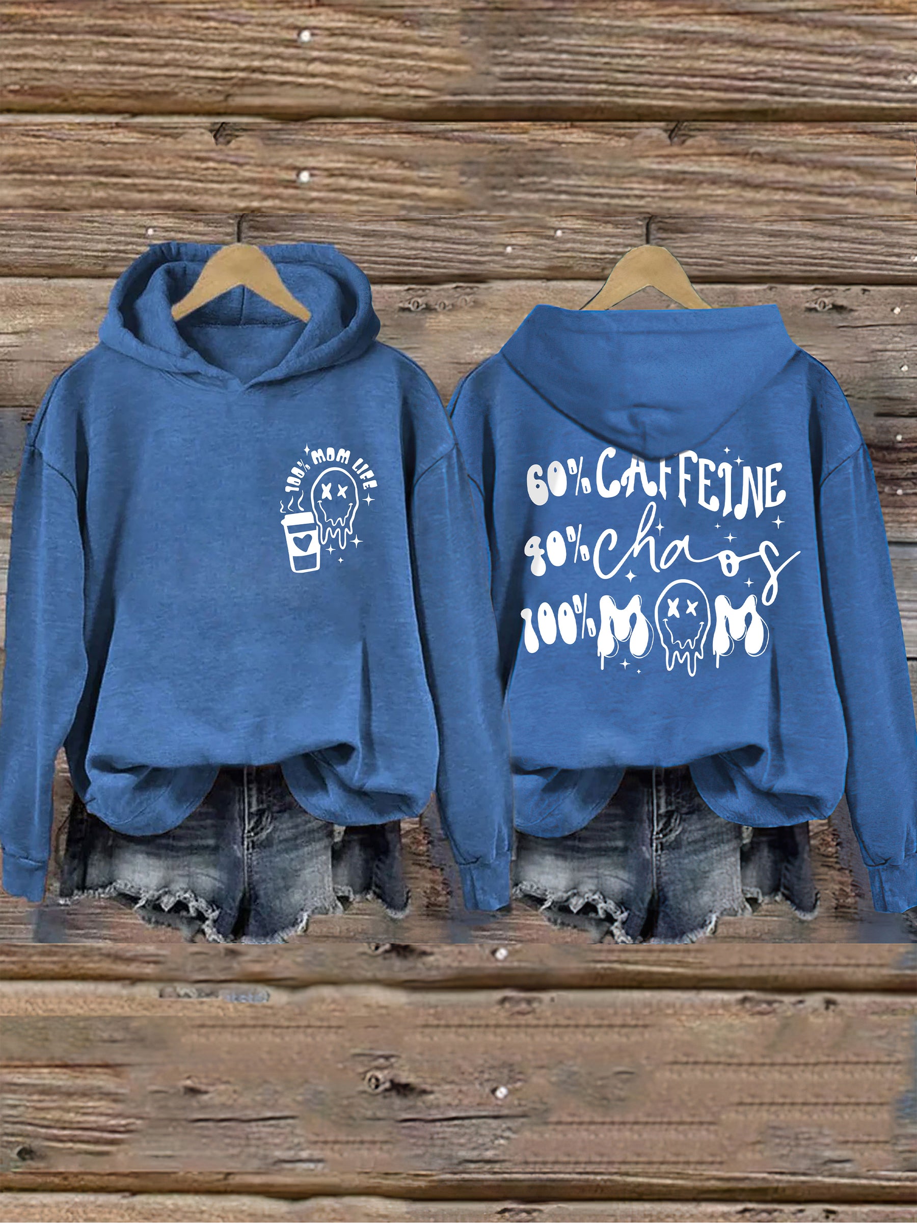 La caféine et Chaos Mom Life Hoodie