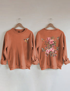 Wildflower And Bird Sweatshirt