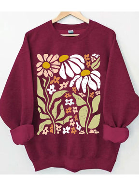 Boho Wildflowers Floral Nature Sweatshirt