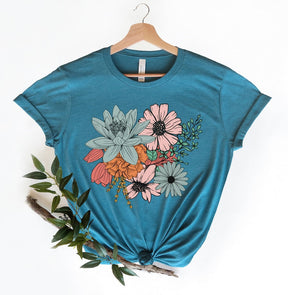 T-shirt botanique nature fleurs sauvages