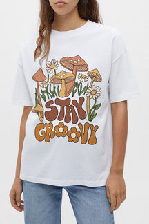 Stay Groovy Hippie Floral T-shirt