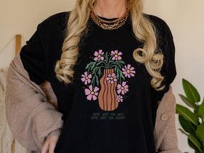 Boho Floral Vase Print T-shirt