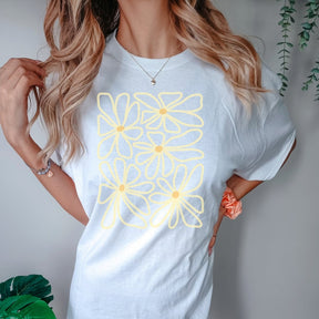 T-shirt graphique tendance à fleurs Daisy