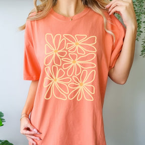 T-shirt graphique tendance à fleurs Daisy