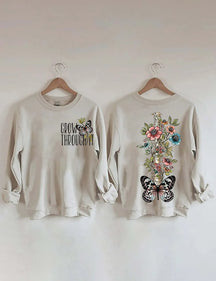 Grow Through It Butterfly Sweatshirt