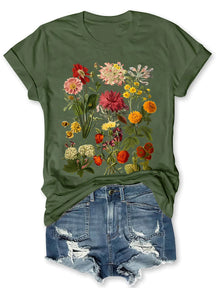 Cottagecore Vintage Flowers T-shirt