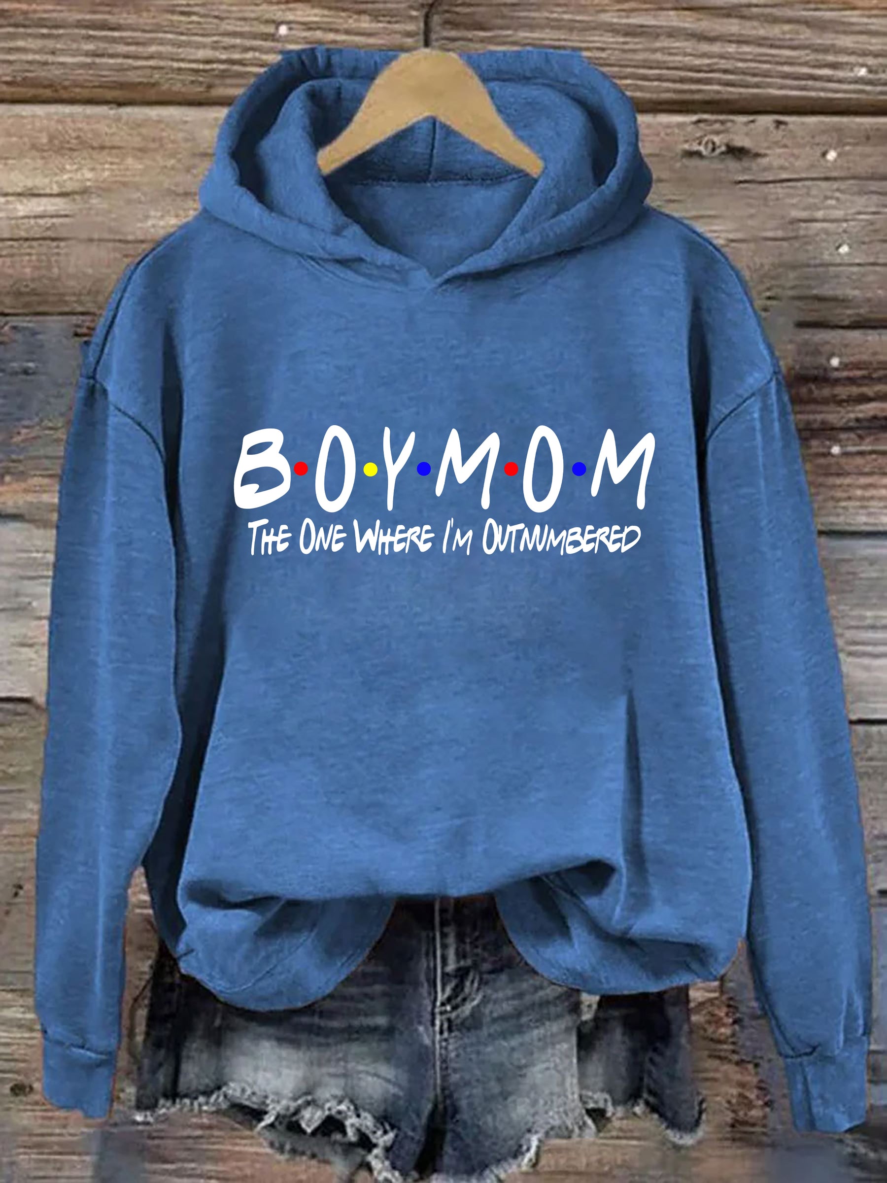 Boy Mom The One Where I'm Outnumbered Sweat à capuche