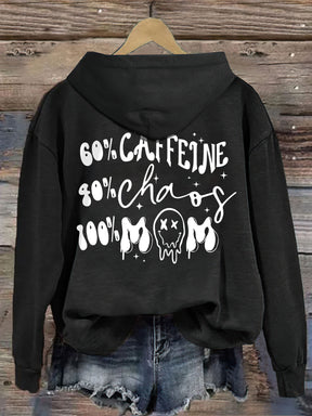 La caféine et Chaos Mom Life Hoodie