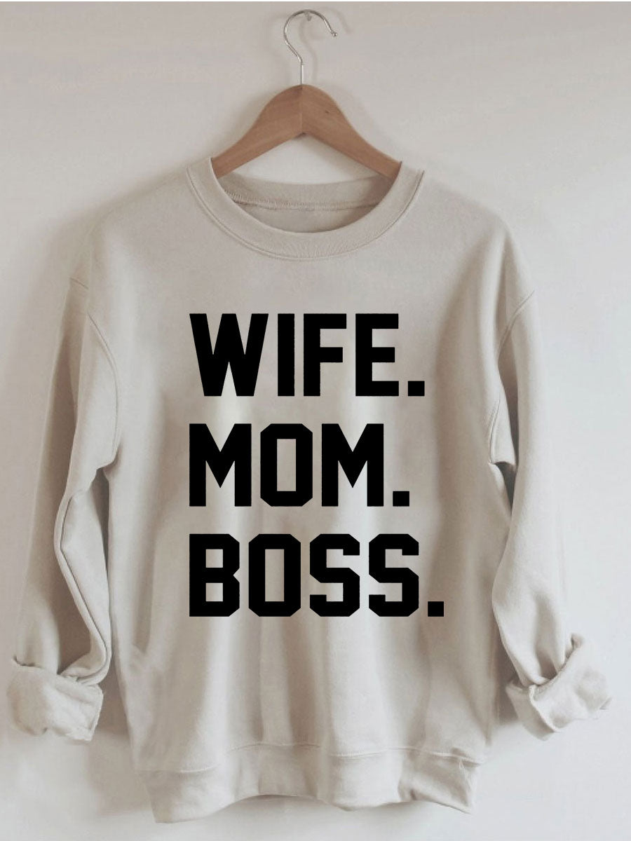 Mom Wife Boss Unisex Quarter-Zip outlet Pullover