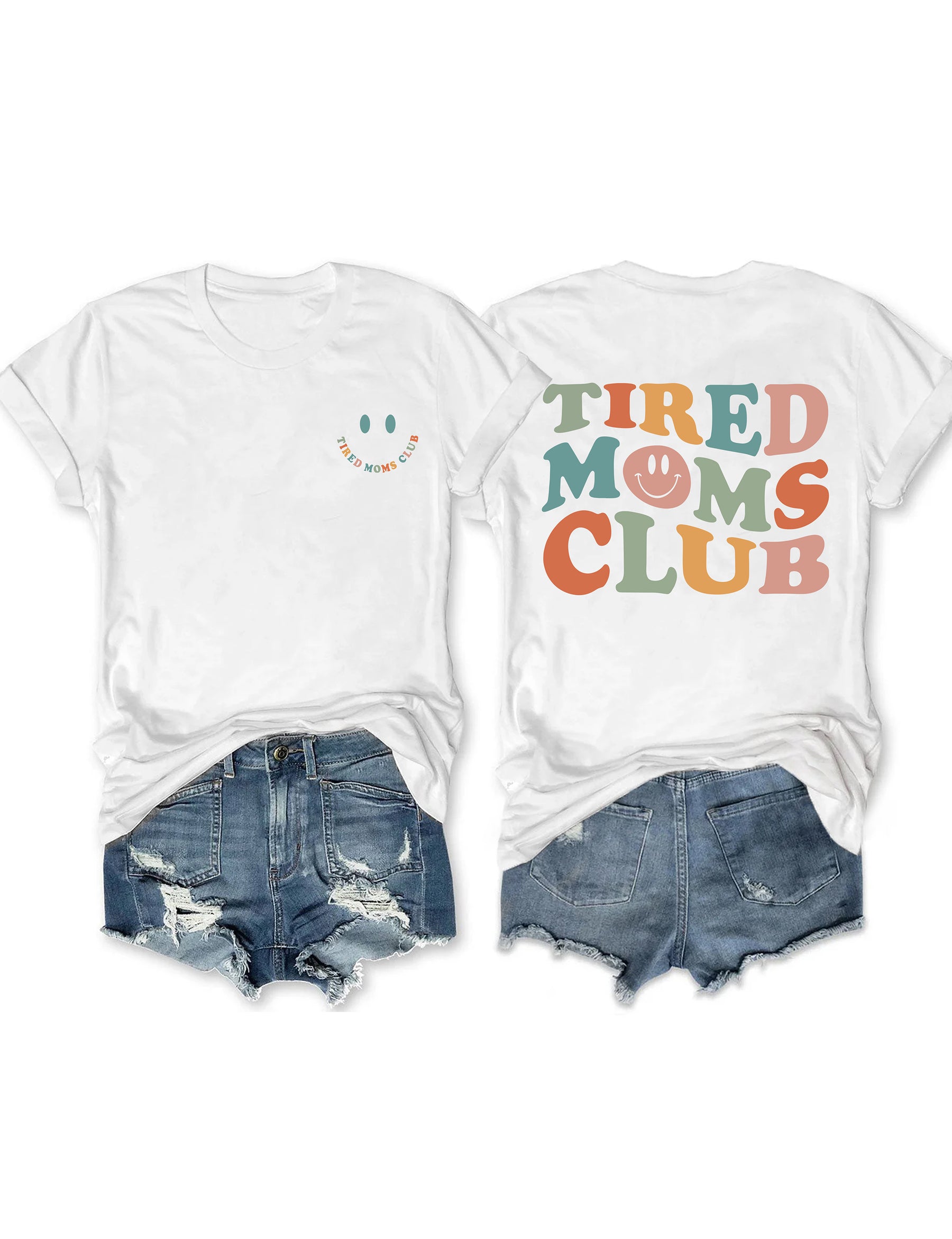 Müdes Moms Club-T-Shirt 