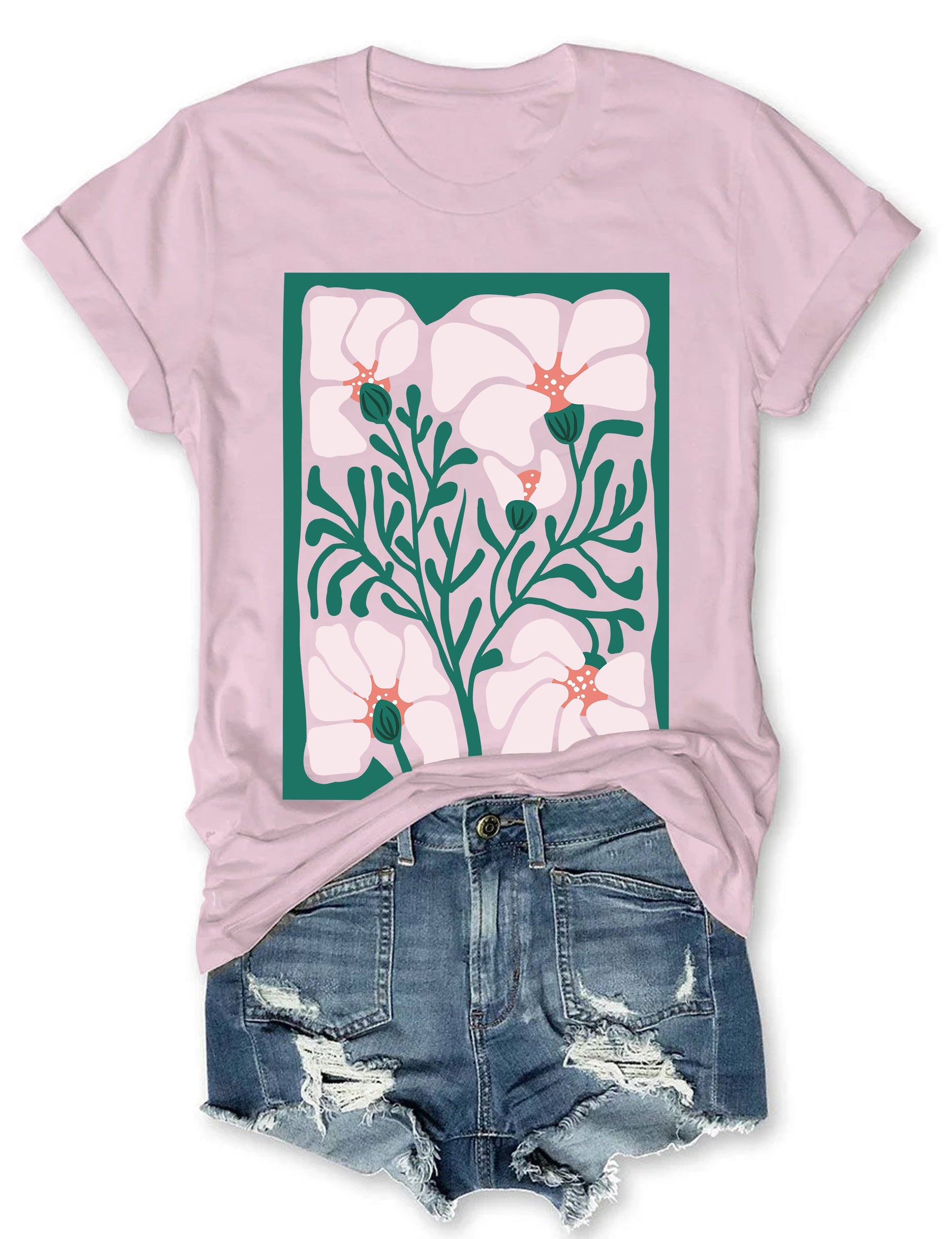 Bright Abstract Flower Botanica T-shirt