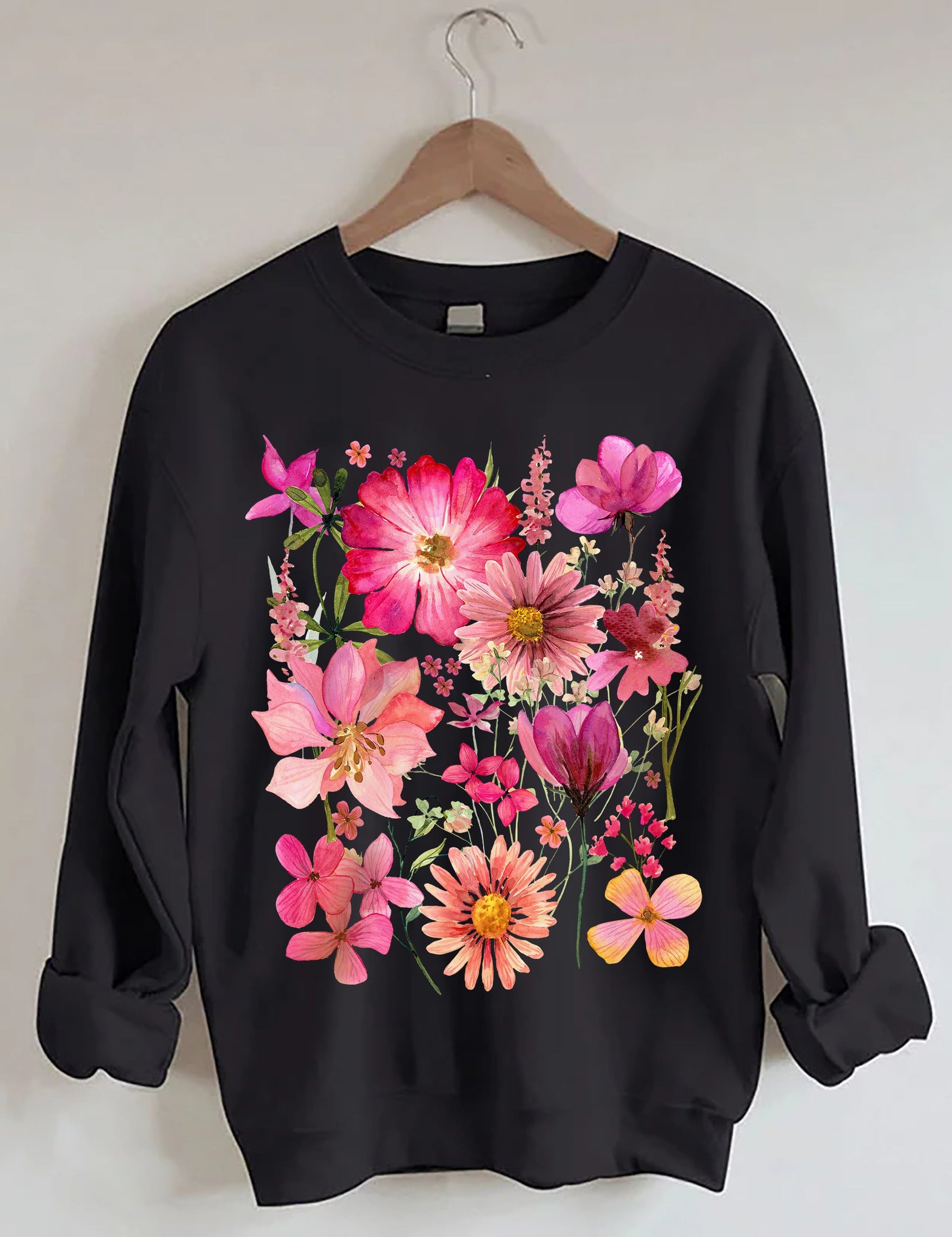 Vintage Pressed Flowers Sweatshirt