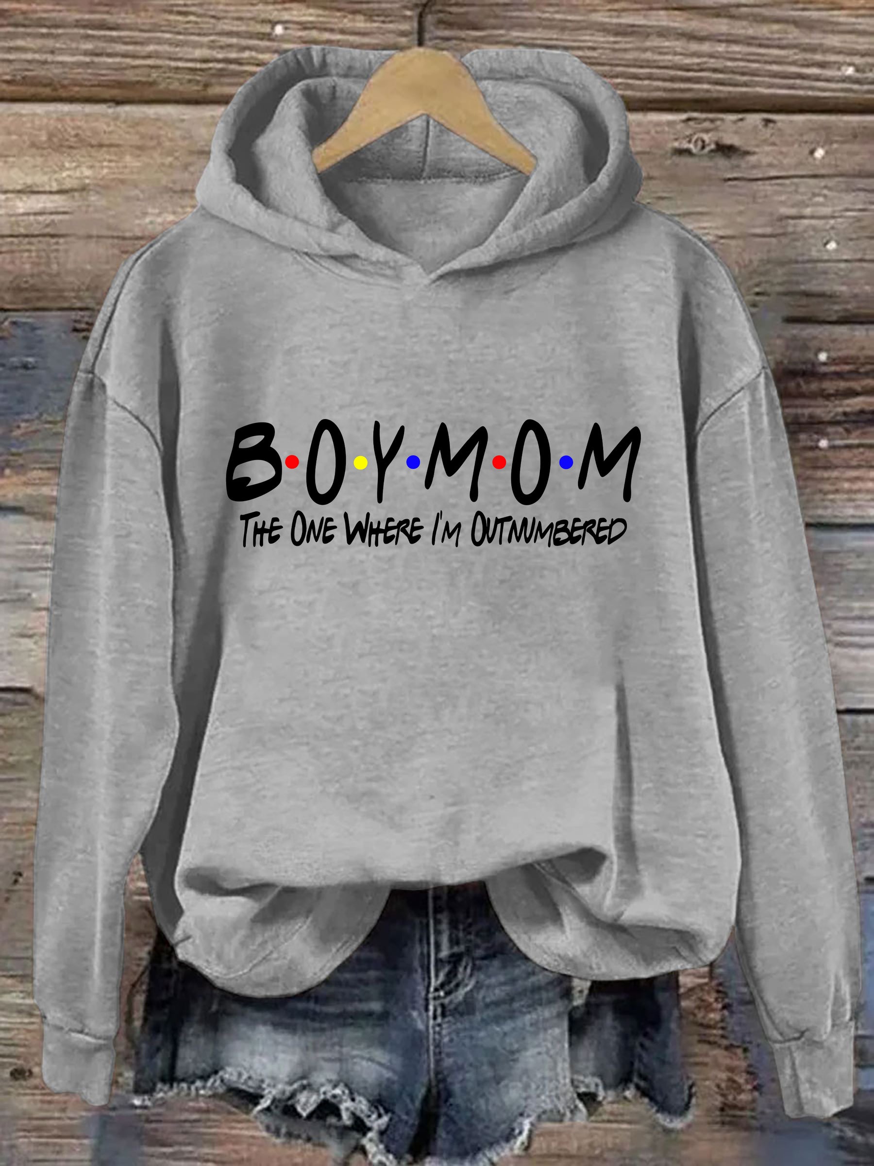 Boy Mom The One Where I'm Outnumbered Sweat à capuche