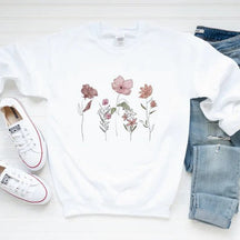 Wildblumen Sweatshirt, Botanische Sweatshirts