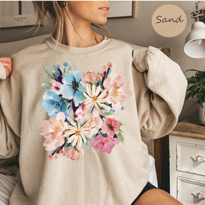 Gift for her Flower Sweatshirt