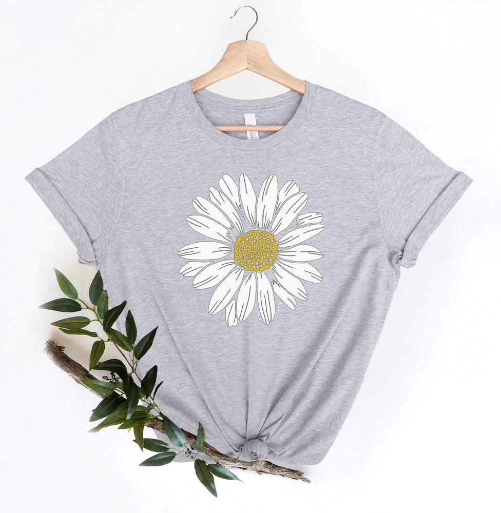 Chemise Boho Daisy Wildflower Crew Neck Comfort