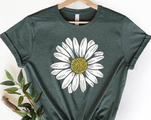 Chemise Boho Daisy Wildflower Crew Neck Comfort