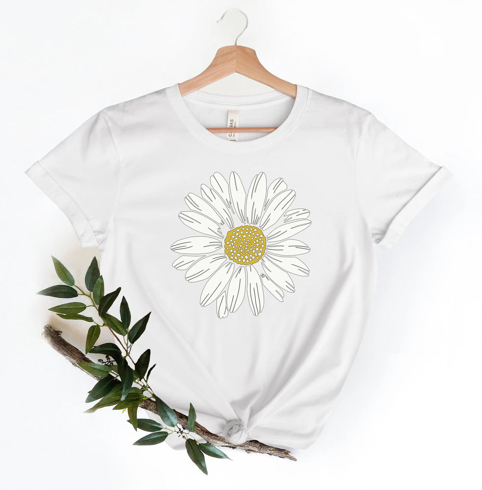 Chemise Boho Daisy Wildflower Crew Neck Comfort