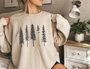 Pin Evergreen cadeau pour les amoureux de la Nature ras du cou Sweat-shirt confortable