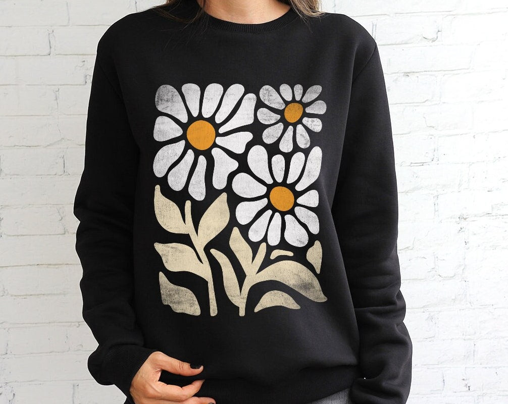 Sweat-shirt bohème floral unisexe Wildflower