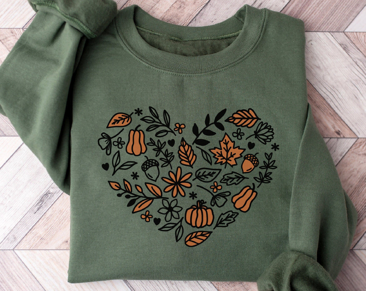 Cottagecore Women's Vintage Pumpkin Fall Sweatshirt