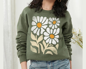 Sweat-shirt bohème floral unisexe Wildflower