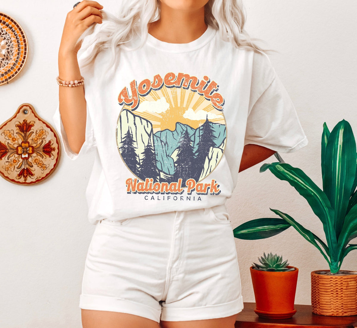 Yosemite National Park Retro Comfort Colors Tshirt