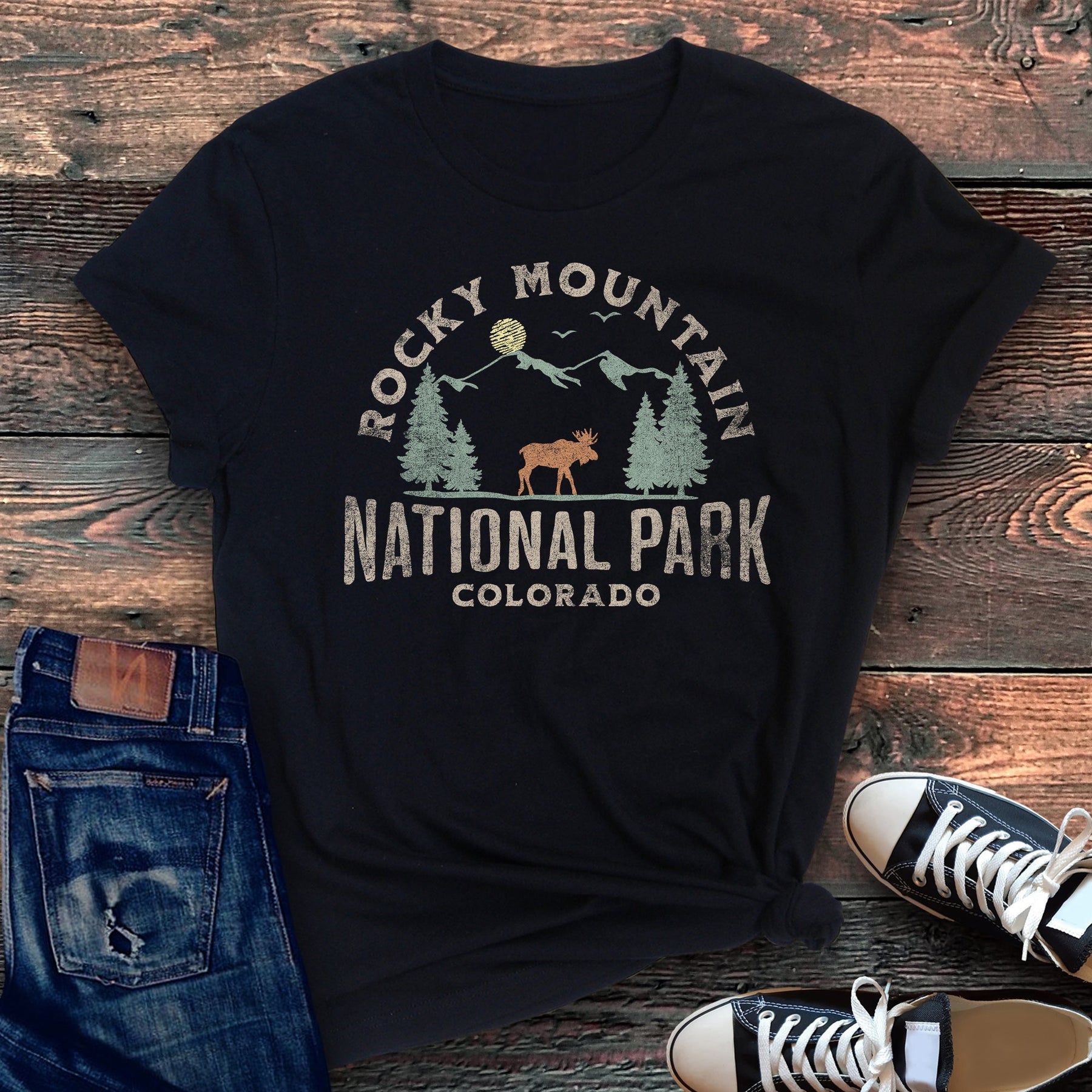 T-shirt super doux du parc national des montagnes Rocheuses