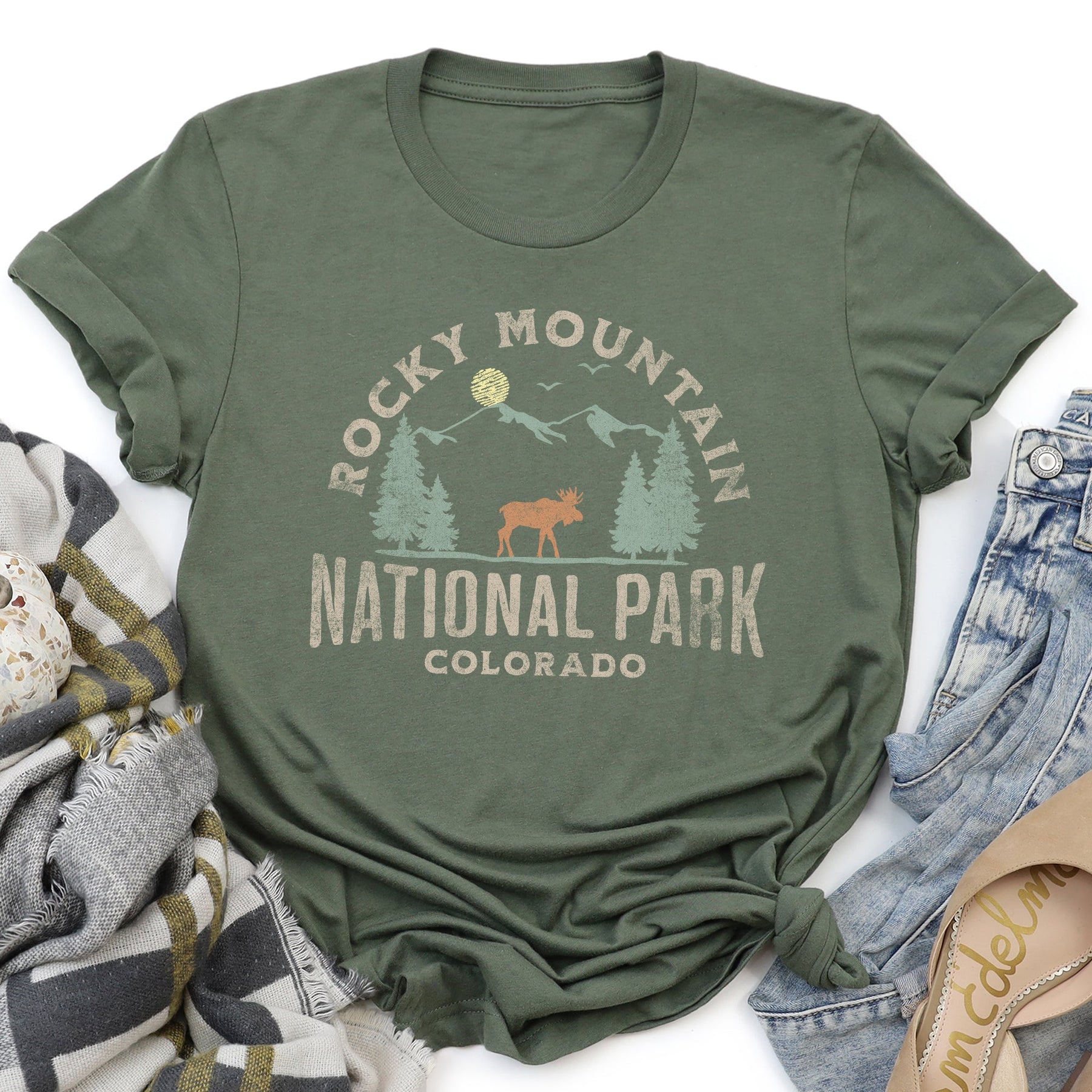 T-shirt super doux du parc national des montagnes Rocheuses