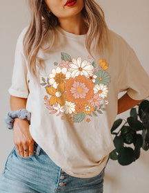 Naturliebhaber-Blumen-T-Shirt