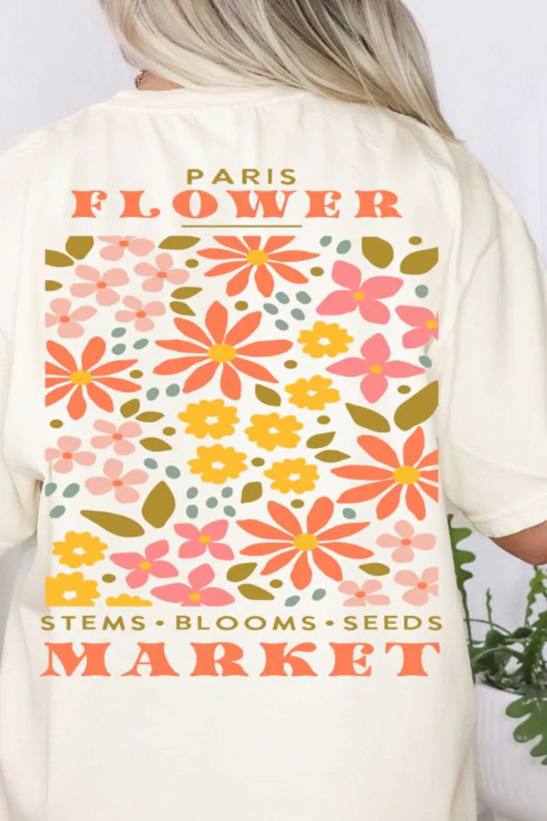 Fleurs pressées Vintage Boho Wildflowers T-shirt